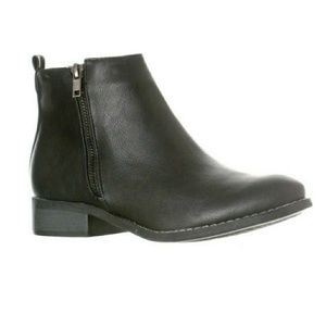 Black zip booties
