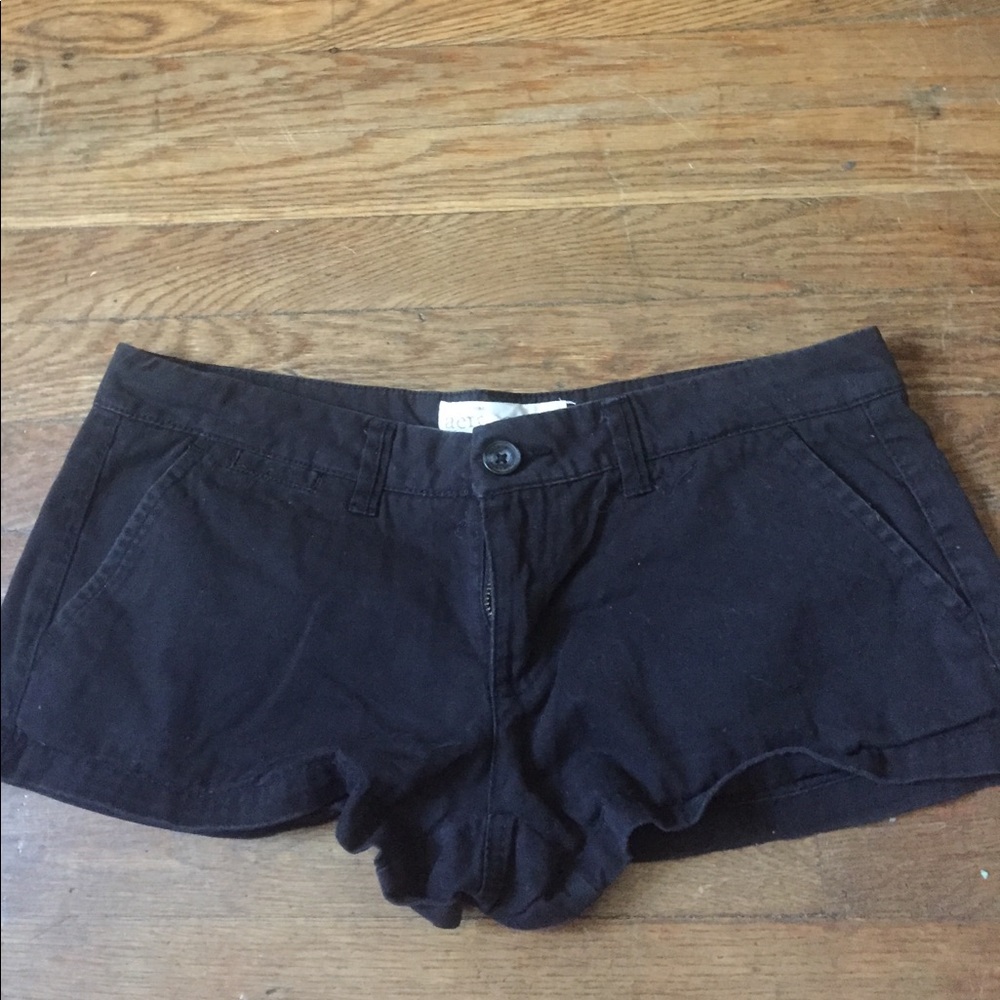 Black jean shorts