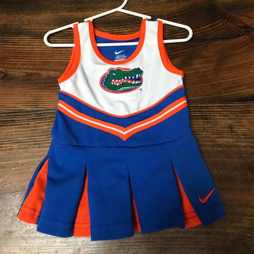 Toddler Florida Gator Cheerleading Uniform.