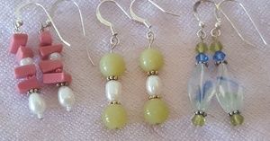 3 SETS OF HANDMADE EARRINGS