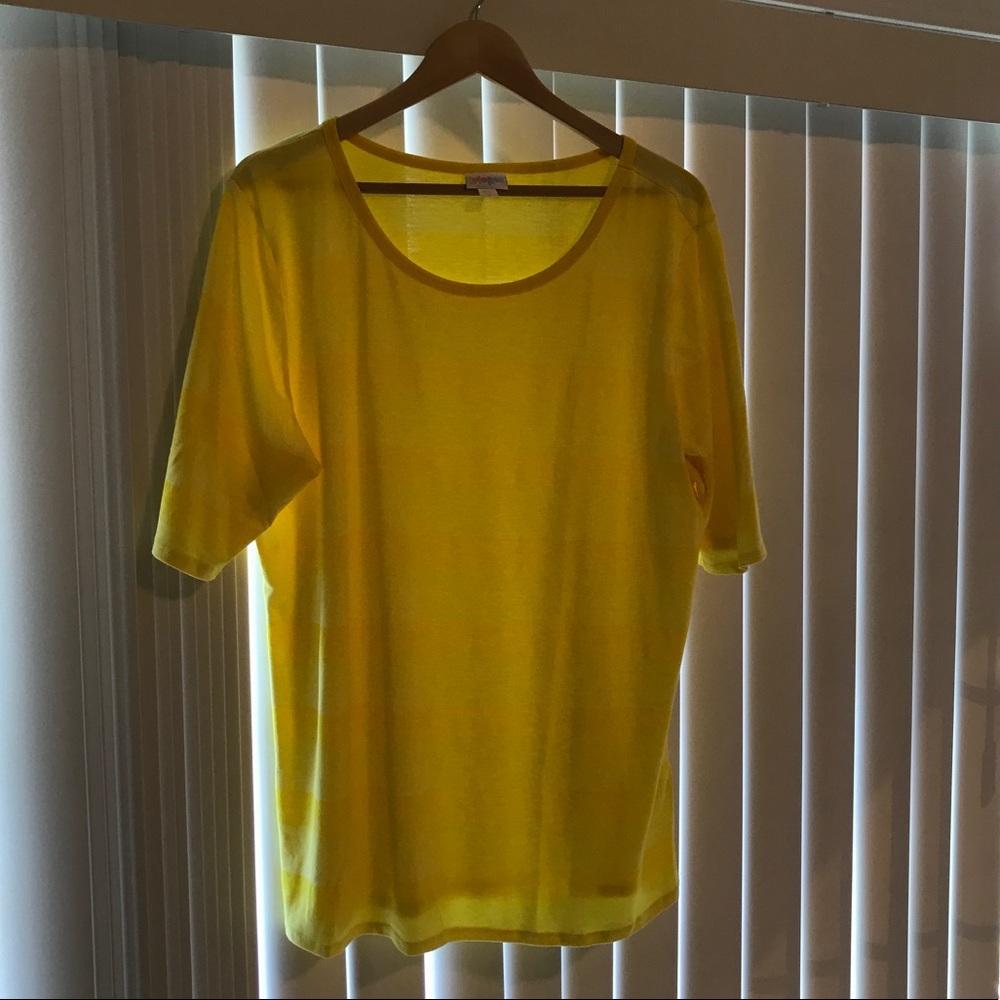 LulaRoe Yellow Striped GiGi 3XL