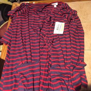 Lularoe Red/Navy stripe Sarah XL