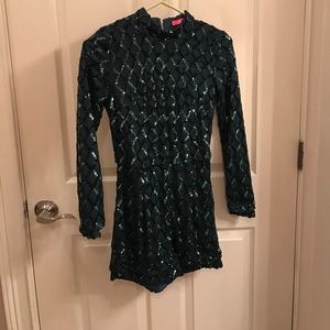 Christmas green shorts  jumpsuit