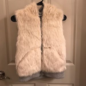 Off white fur vest