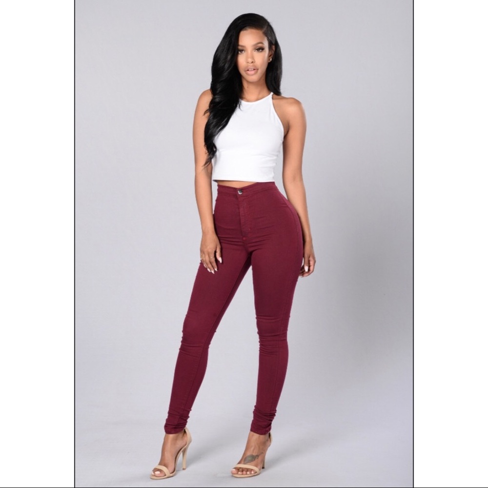 Fashion nova super high waisted denim skinny jeans