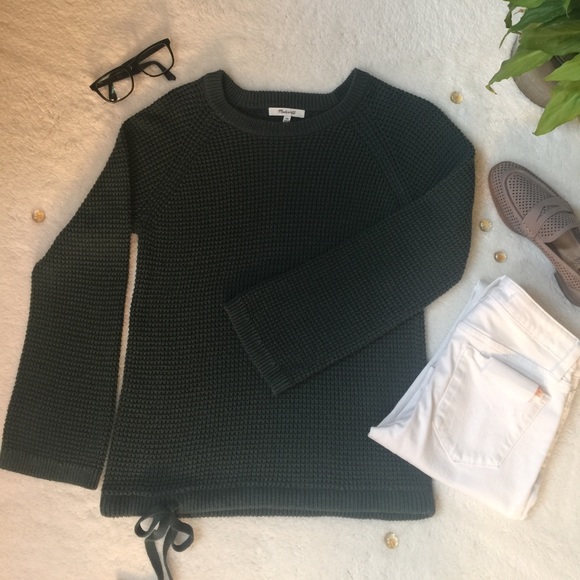Madewell Sweaters - {Madewell} dark green knit pullover sweater