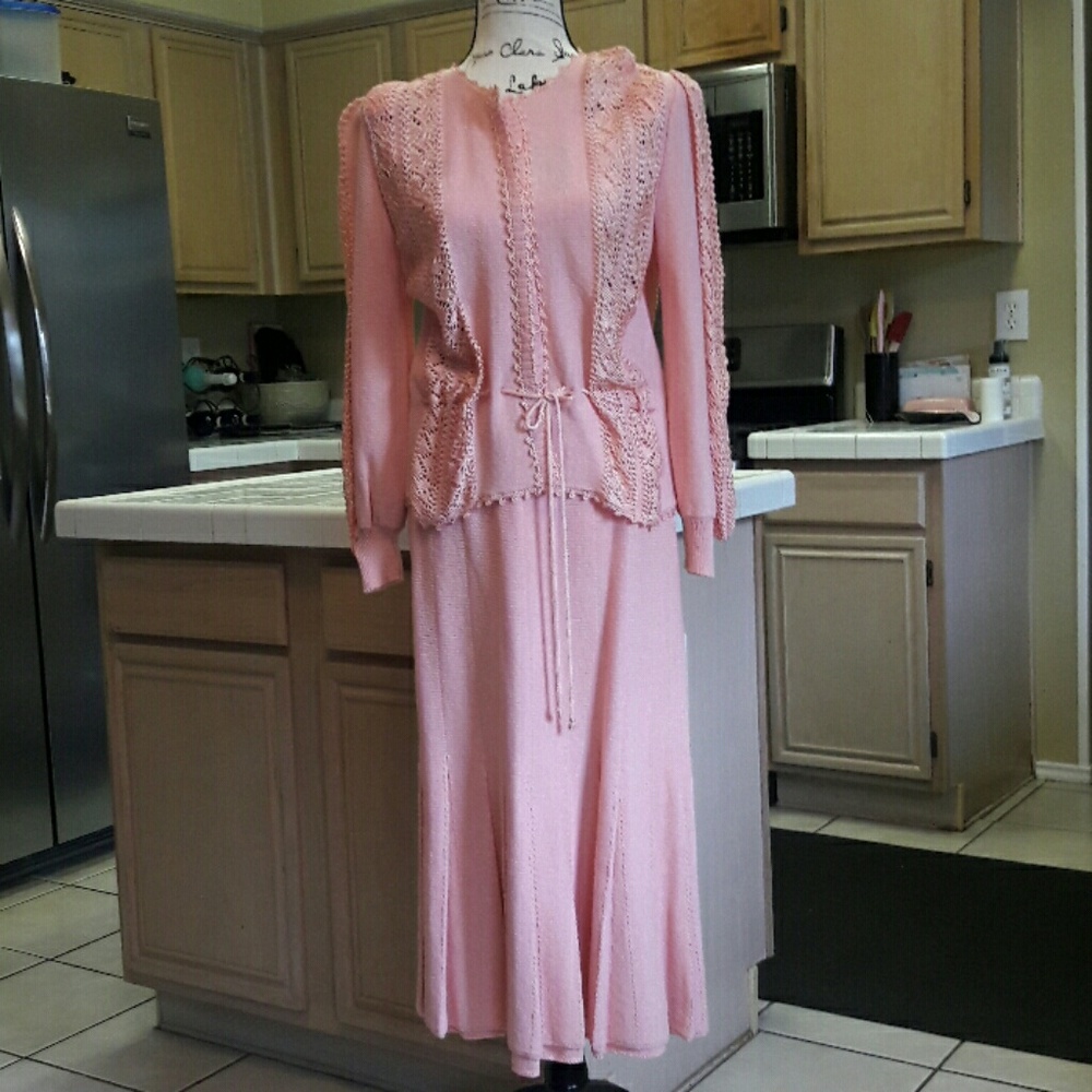 😍VINTAGE Oscar de la Renta crochet sz10