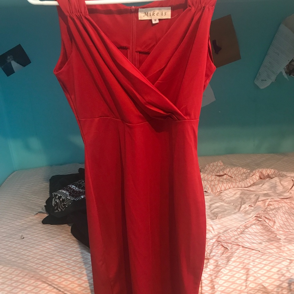 Red cocktail dress