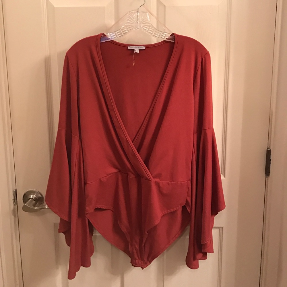 Burgundy bodysuit