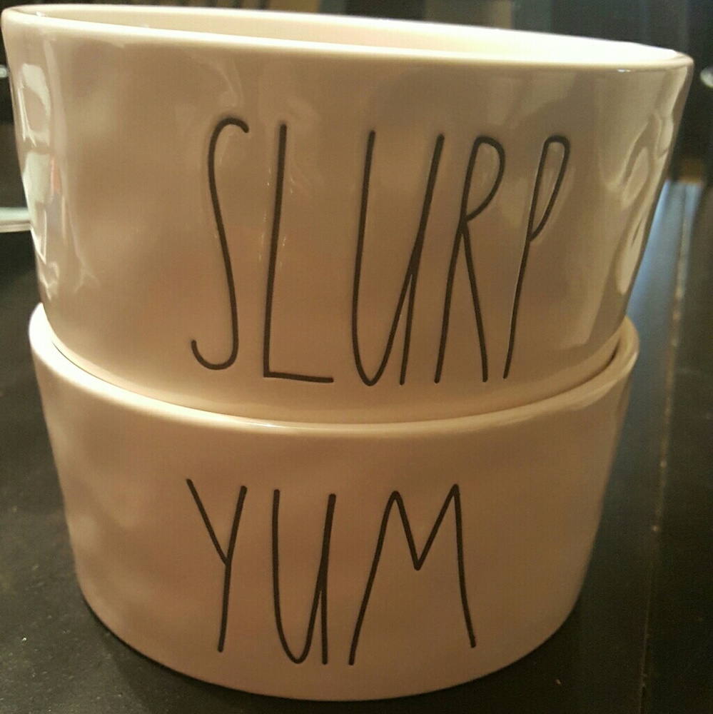 Rae Dunn dog bowls