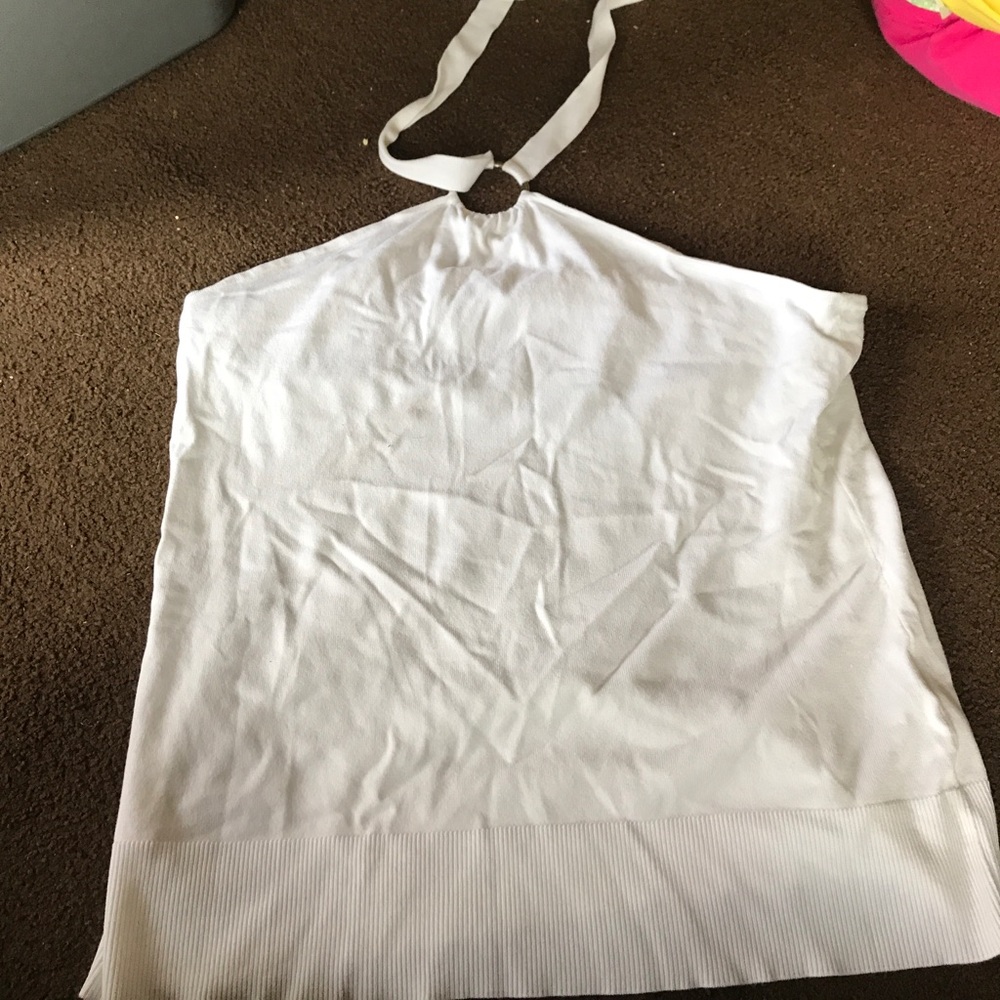 Xl white halter w ring in front