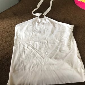 Xl white halter w ring in front