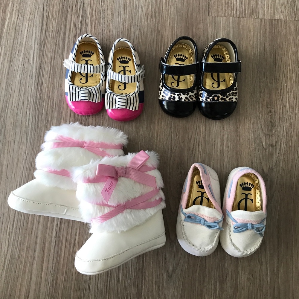 Crib shoes! Juicy Coutoure (4 pairs)