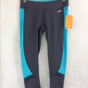 AVIA Charcoal Gray Blue Capri Athletic Leggings S