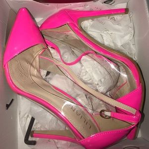 Pink clear heels