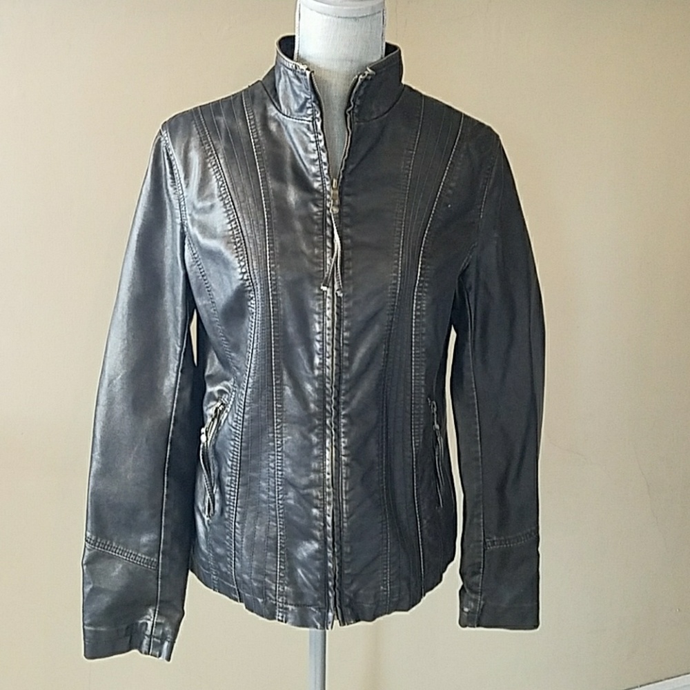 Faux leather jacket