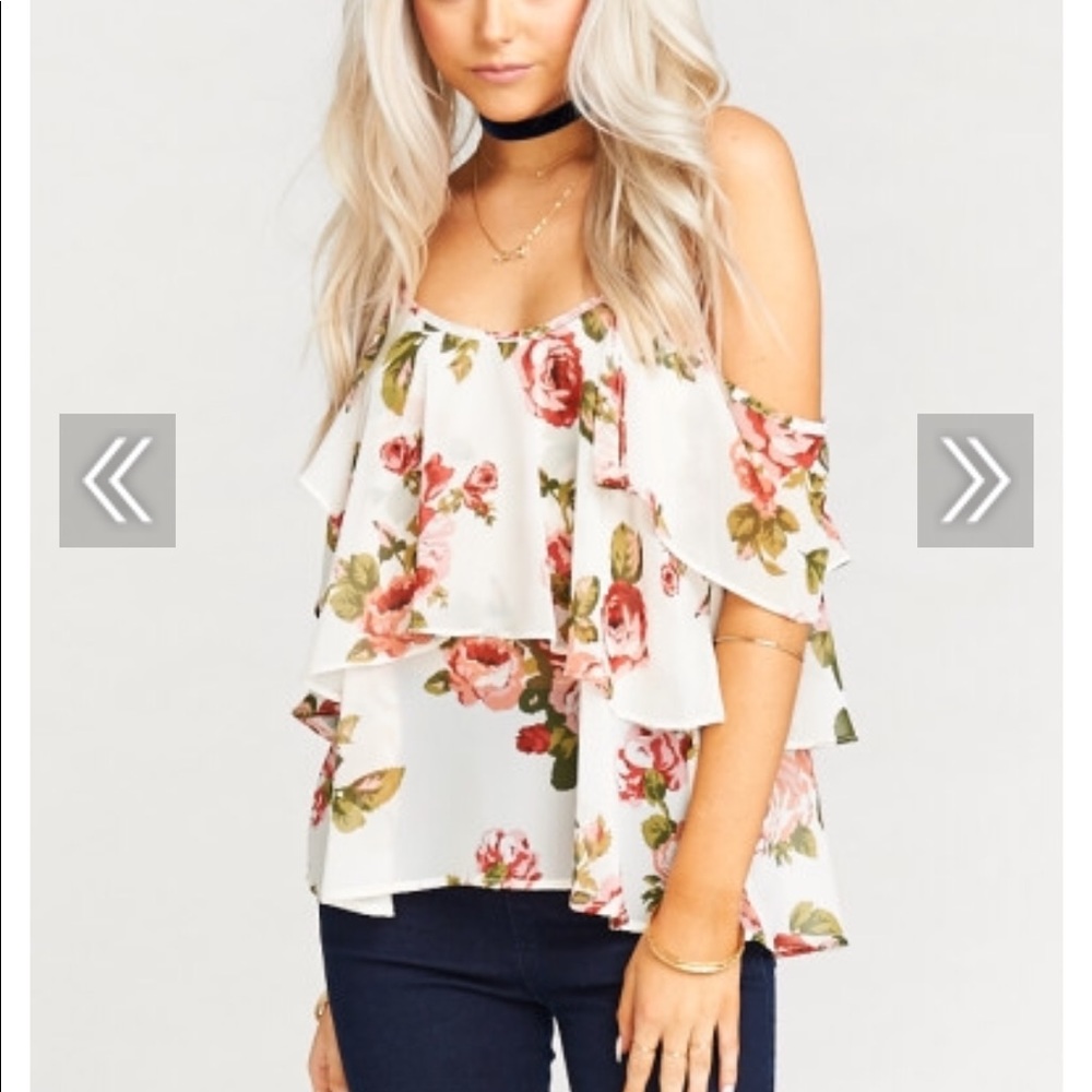 SMYM Romance Ruffle Top- Rosie Posie