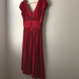 Maggy London red midi dress