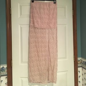 Lacey pink skirt