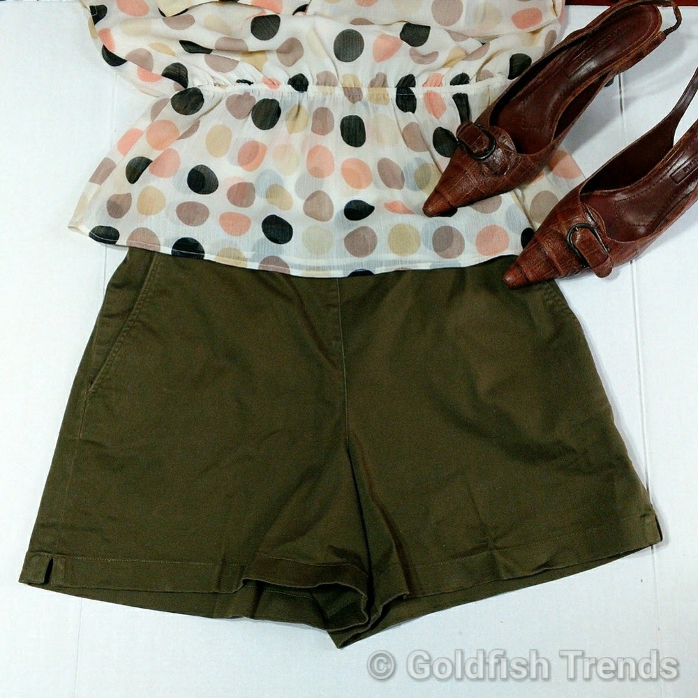 Ann Taylor, Dark Green, Shorts - Picture 1 of 5