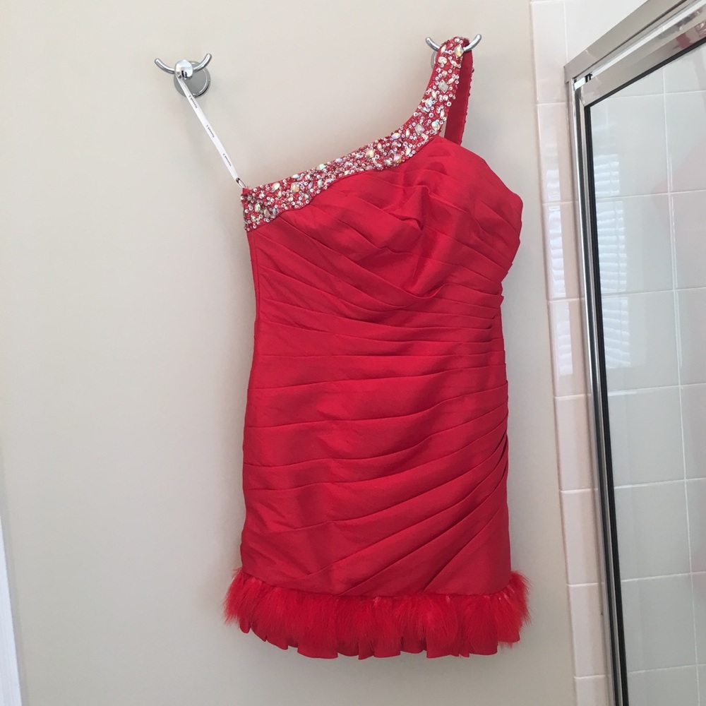 Hannah S Style 27671 One Shoulder Taffeta Dress