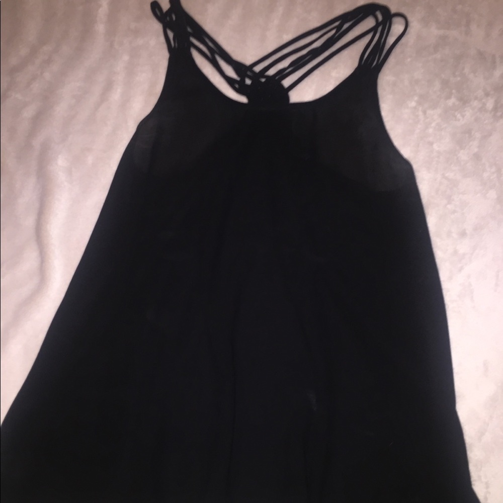 Black tank top blouse