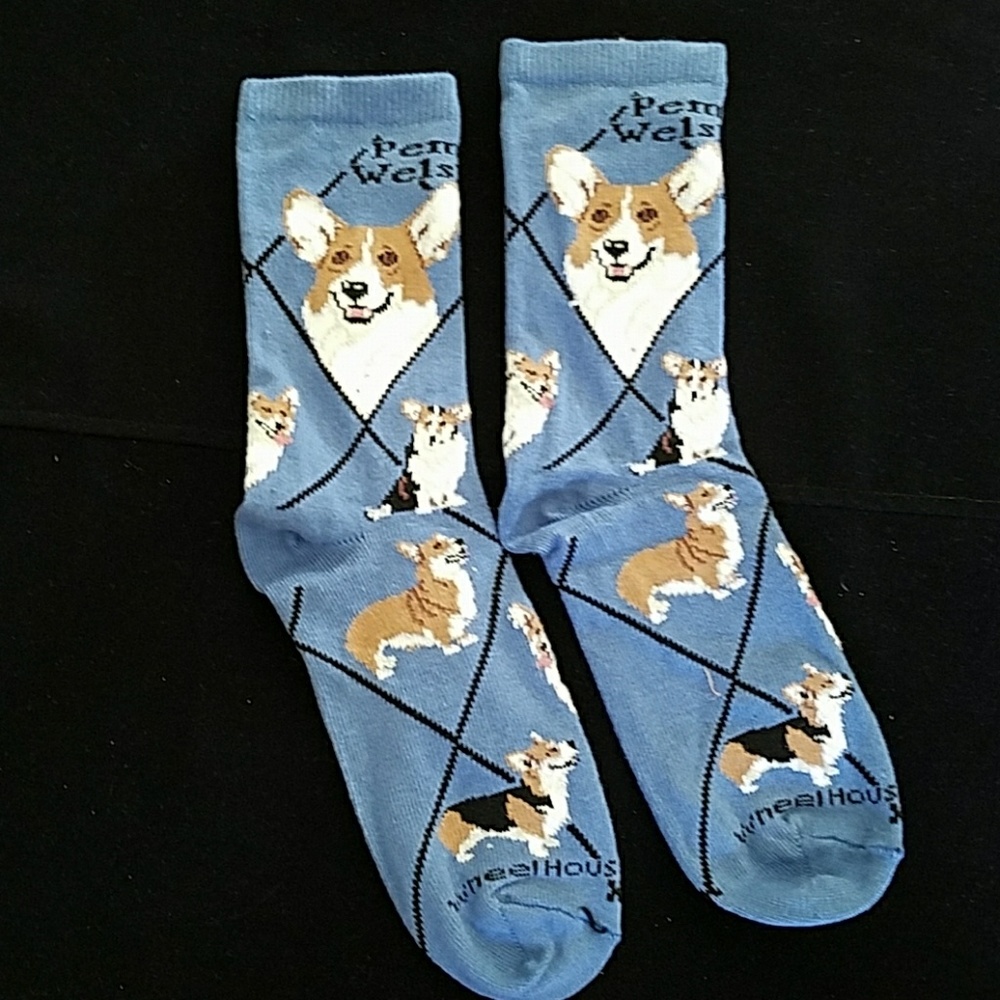 🎉NEW PEMBROKE WELSH CORGI dog socks - Picture 2 of 7