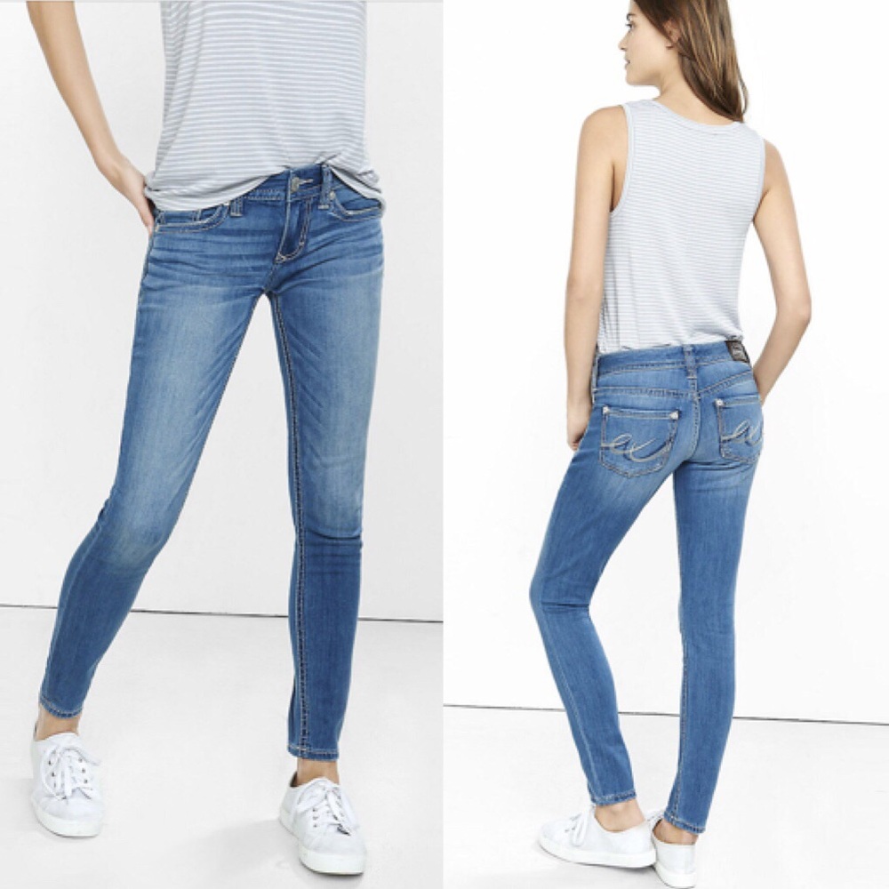 Express Stella low rise skinny jeans