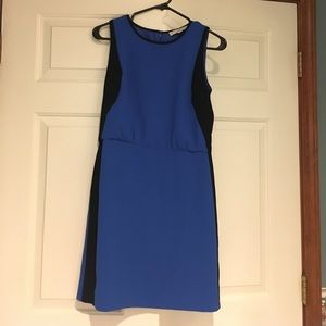 Blue and black dress