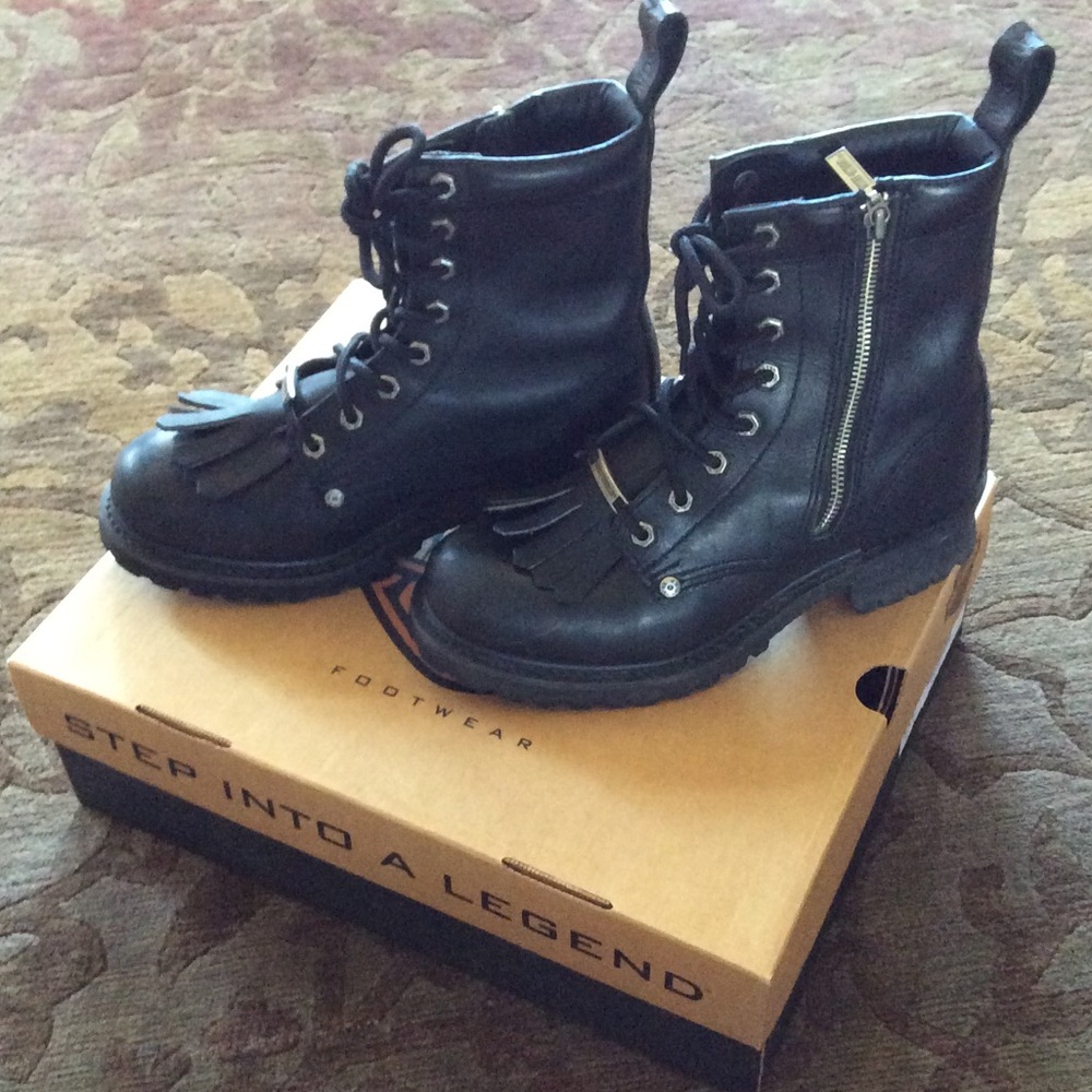 Harley Davidson Boot-Logger with zip