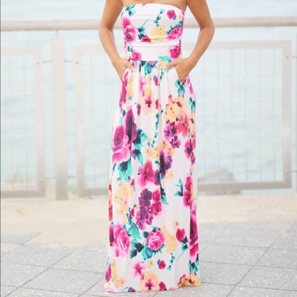 Floral Maxi Dress with pockets