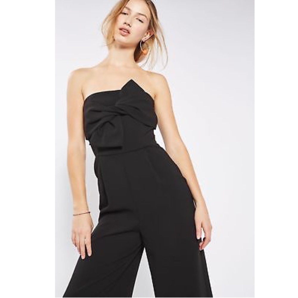 Bow Black Contemporary Jumpsuit