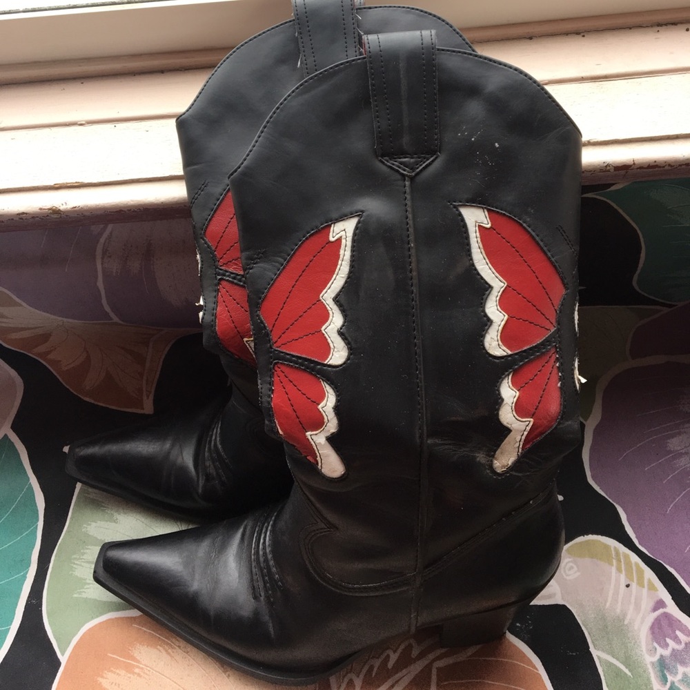 Lower Eastside butterfly cowgirl boots