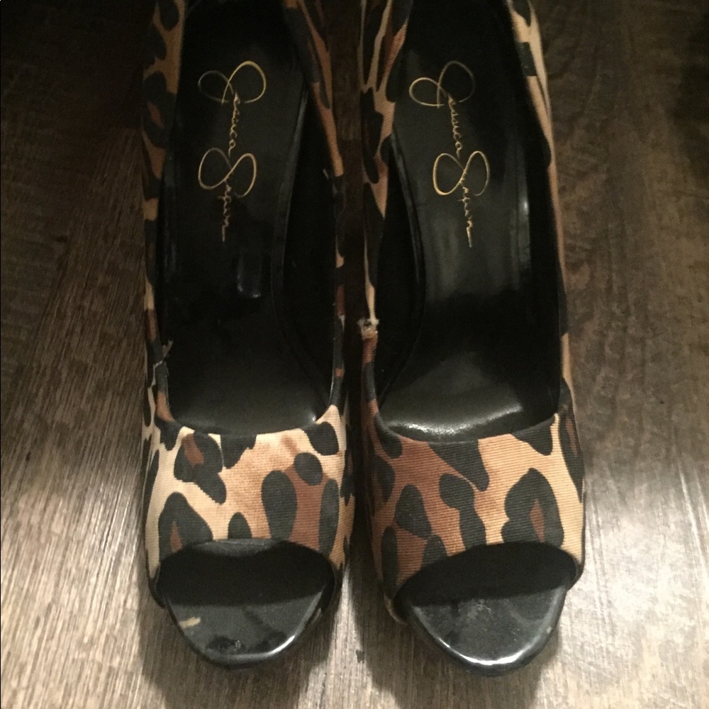 Jessica Simpson Leopard Heels size 8