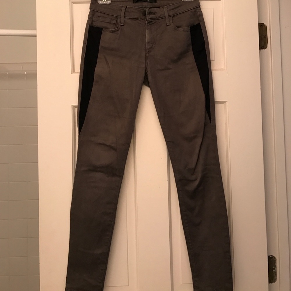 Joe's olive and black Skinny Jeans.