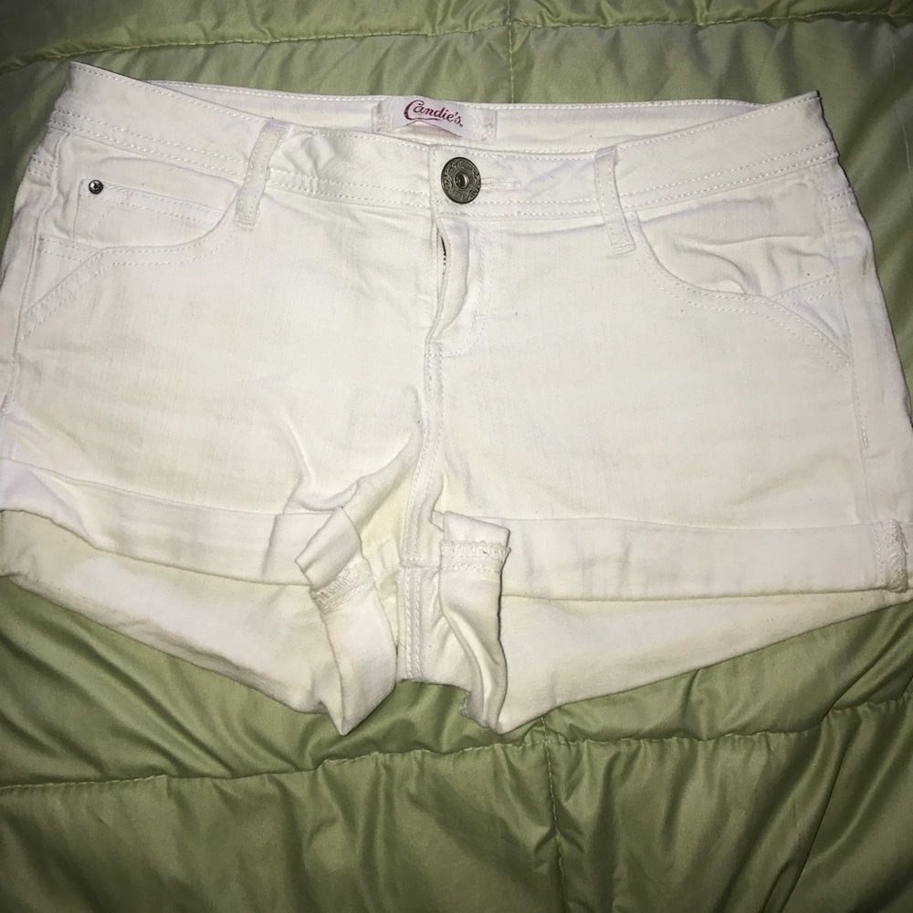 White Jean Shorts