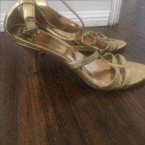Coach gold sandals