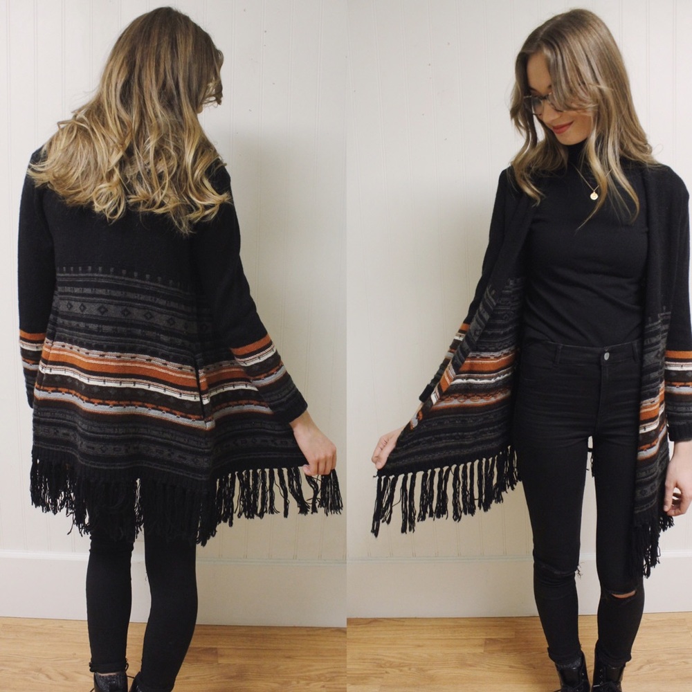 Aztec Fringe Cardigan