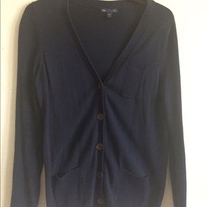 GAP navy classic cardigan, nice, thick