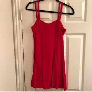 Hot red mini dress 