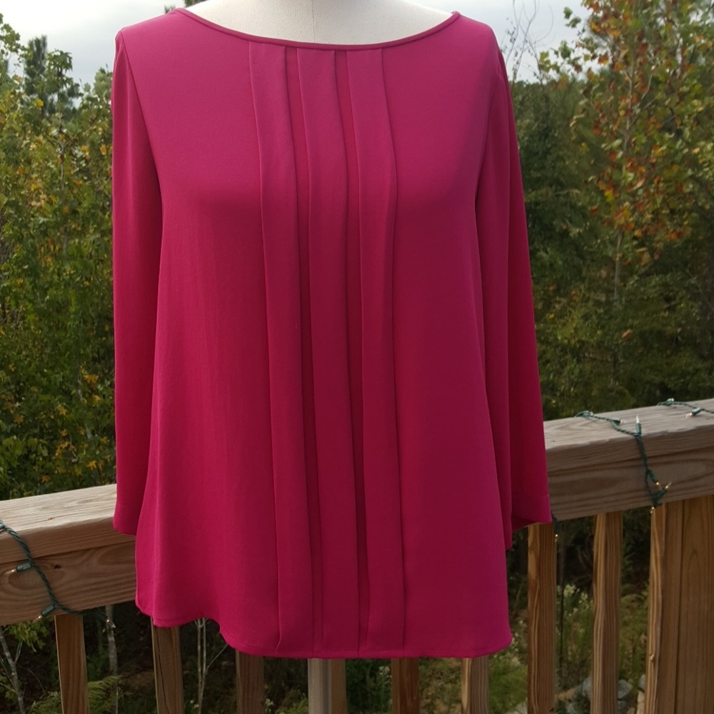 LOFT pleated front blouse