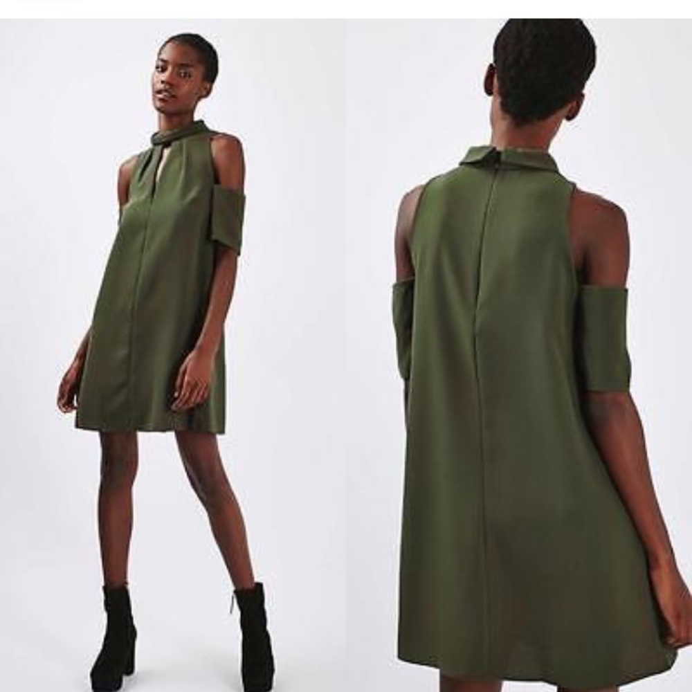 Topshop Cold Shoulder Dress