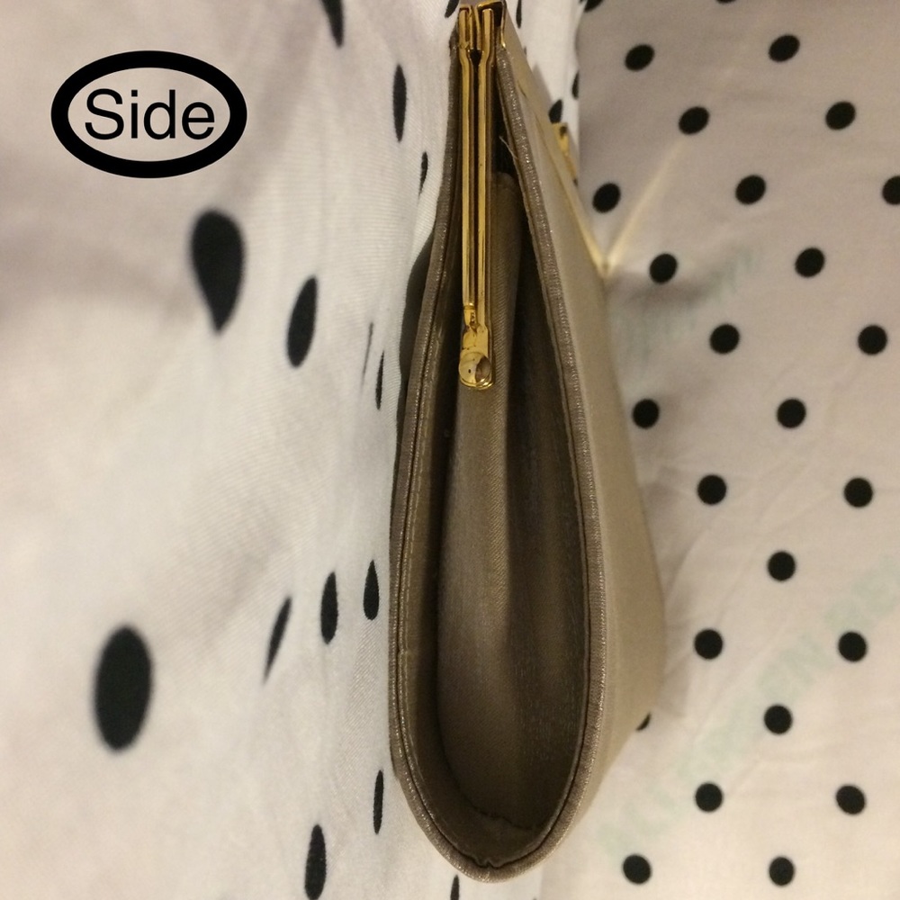 Champagne shimmery *2-in-1* mini evening purse - Picture 3 of 8