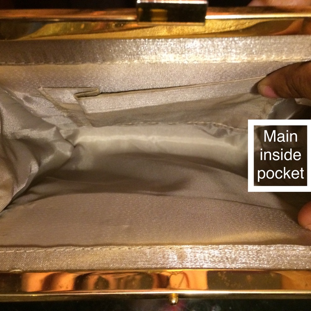 Champagne shimmery *2-in-1* mini evening purse - Picture 5 of 8