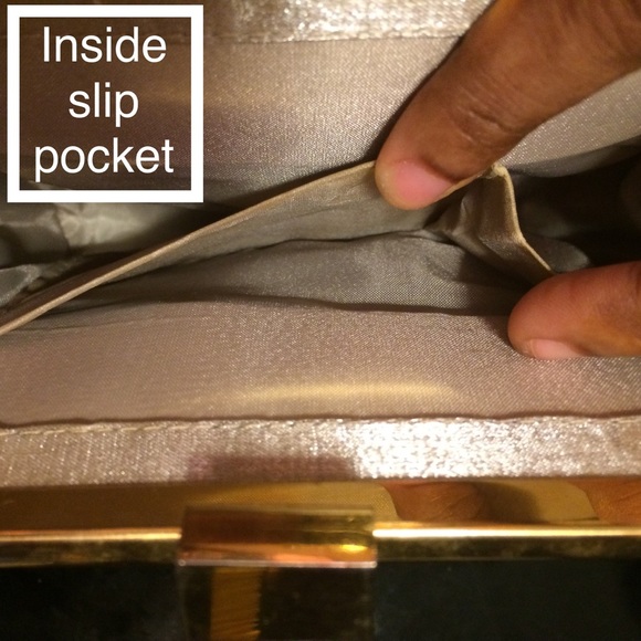 Champagne shimmery *2-in-1* mini evening purse - Picture 6 of 8