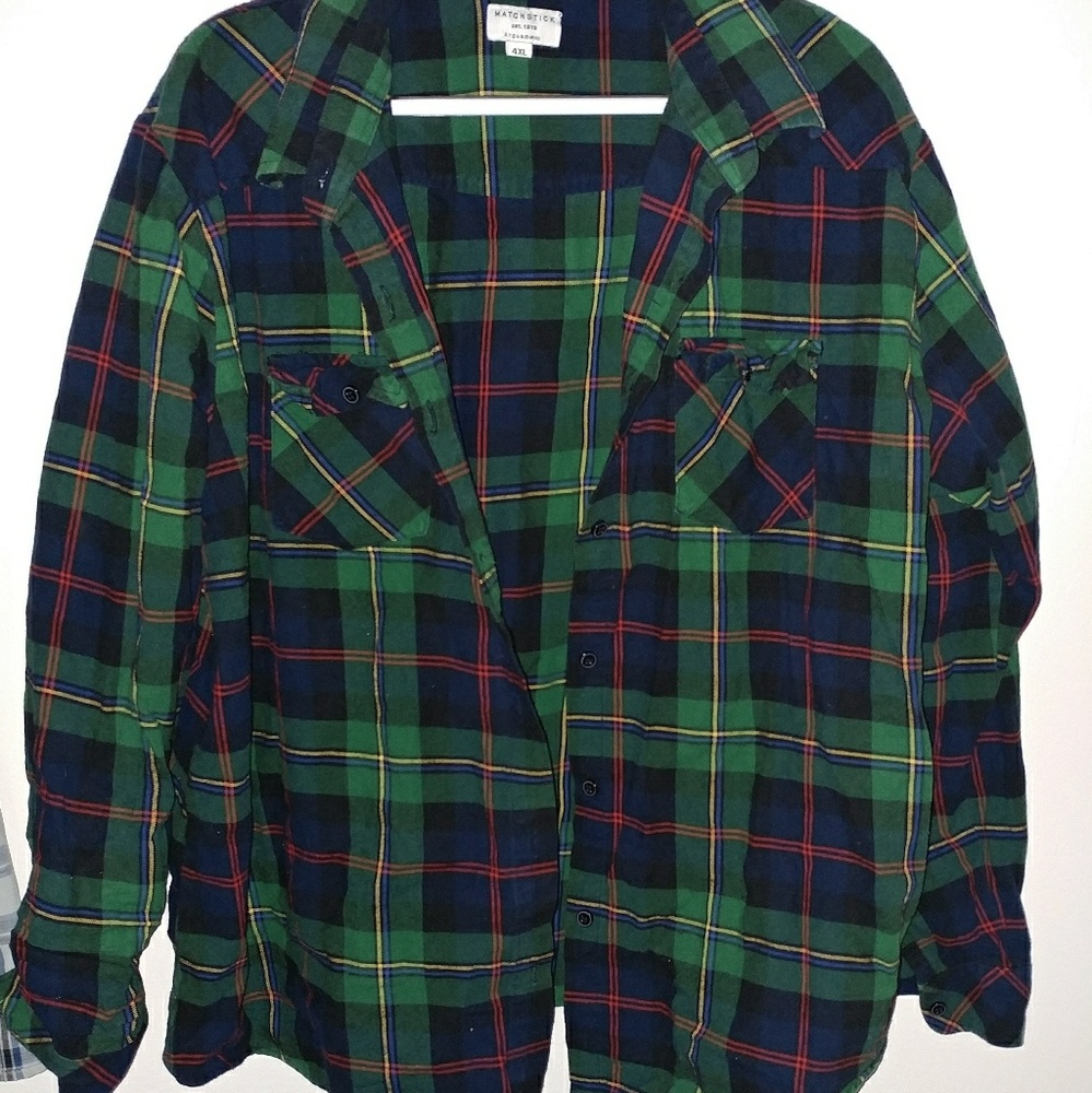 Green Plaid Button Down
