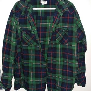 Green Plaid Button Down