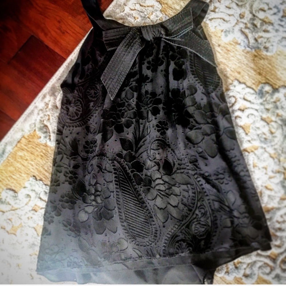 Tibi Halter Style Elegant Black Top