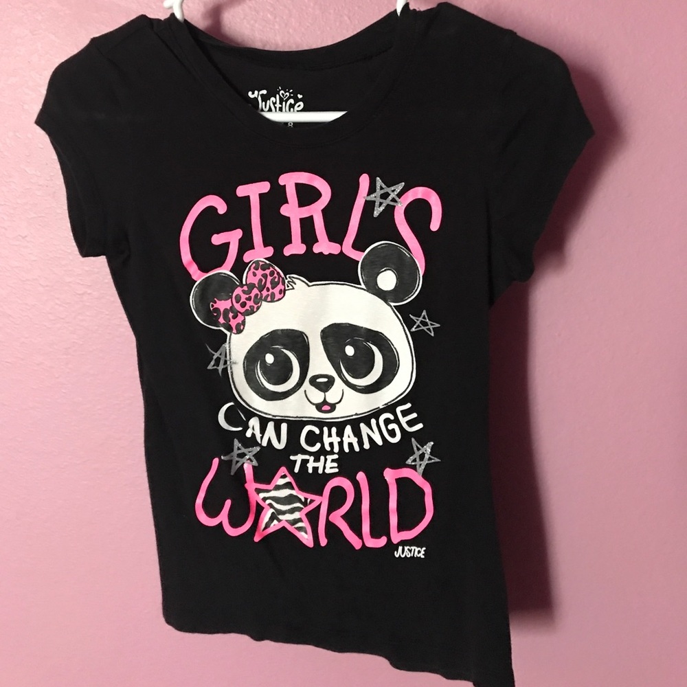 Cute girls justice graphic tee