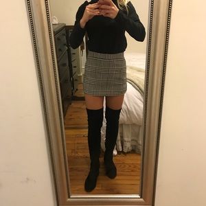 Black Suede Over the Knee Boots - New